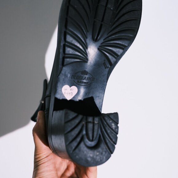 Vintage Freelance Black Leather Ankle Boots – Chunky Heel – Size 10 - Picture 5 of 5